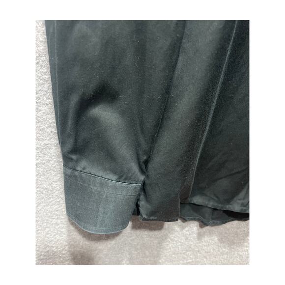 ETON Contemporary Mens All Black Button Down Long Sleeve Dress Shirt Size 16 - Picture 6 of 10